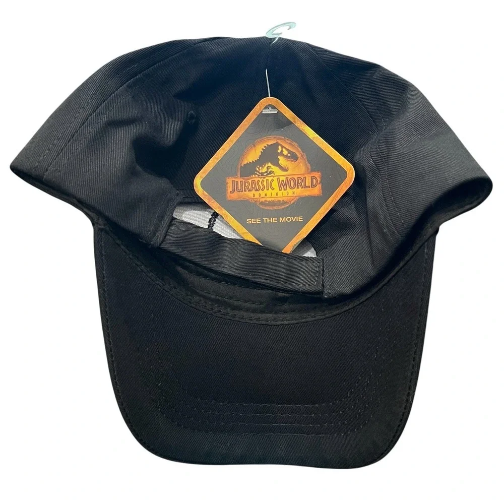 Jurassic World Dominion Hat Black Baseball Cap Movie Promo‎ NWT Adjustable